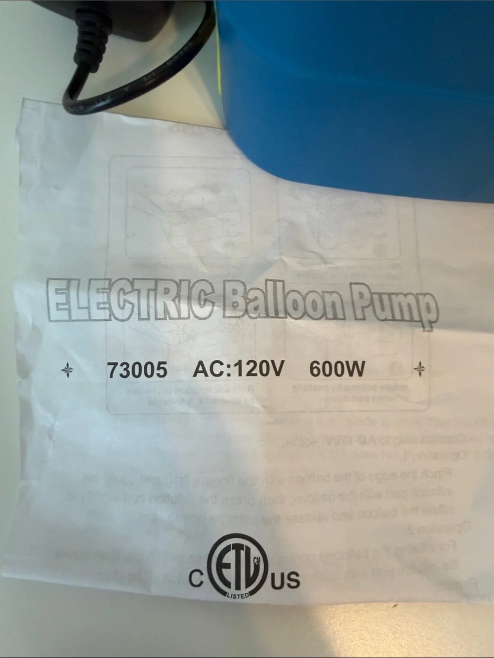 Electric Balloon Pump by